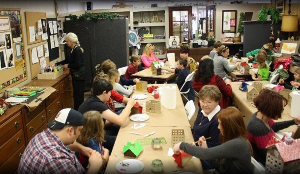 Art students at Studio Redwood